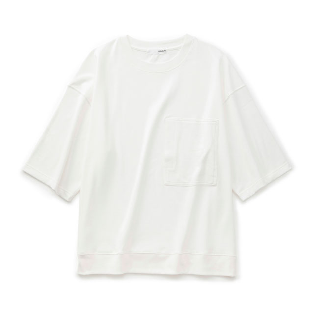 HAAG ビッグシルエット スウェット Tシャツ 半袖 ポケット付き スマイルコットン メンズ レディース